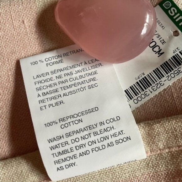 NWT SIMONS Pink Stripe Organic Cotton Tea Towel set of 2 50cm x 70cm - Picture 6 of 6